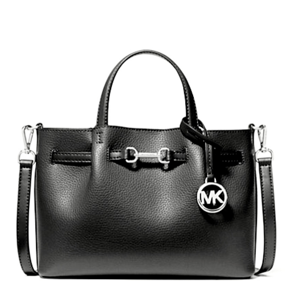 Michael Kors Black Textured Satchel